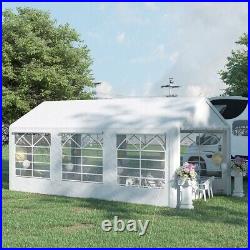 10x20' Party Wedding Tent Gazebo Patio Carport Canopy with 4 Removable Side Wall