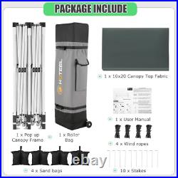 10x20 Pop Up Canopy, Outdoor Easy Setup Party Tent, Waterproof Portable Shelter