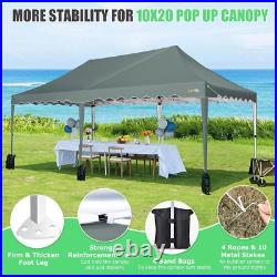 10x20 Pop Up Canopy, Outdoor Easy Setup Party Tent, Waterproof Portable Shelter