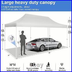 10x20 Pop Up Canopy Outdoor Event Gazebo Heavy Duty Instant Pop Up Screen Tent