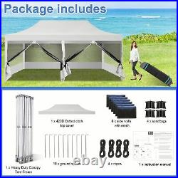 10x20 Pop Up Canopy Outdoor Event Gazebo Heavy Duty Instant Pop Up Screen Tent