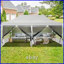 10x20 Pop Up Canopy Outdoor Event Gazebo Heavy Duty Instant Pop Up Screen Tent