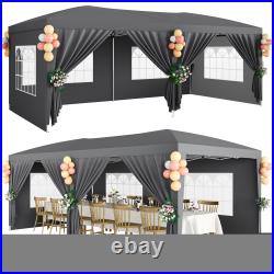 10x20 Pop Up Canopy Tent 6 Removable Sidewalls, Waterproof, 3 Adjustable Heights