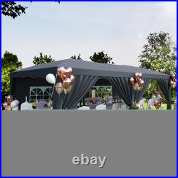 10x20 Pop Up Canopy Tent 6 Removable Sidewalls, Waterproof, 3 Adjustable Heights