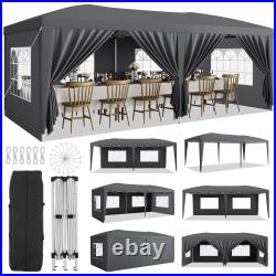 10x20 Pop Up Canopy Tent 6 Removable Sidewalls, Waterproof, 3 Adjustable Heights