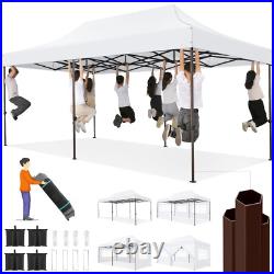 10x20 Pop Up Canopy Tent Commercial Heavy Duty Backyard Gazebo with 6 Sidewalls