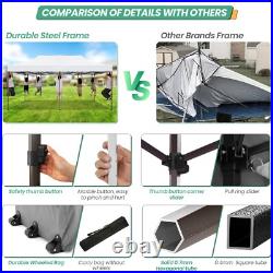 10x20 Pop Up Canopy Tent Commercial Heavy Duty Backyard Gazebo with 6 Sidewalls