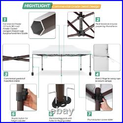 10x20 Pop Up Canopy Tent Commercial Heavy Duty Backyard Gazebo with 6 Sidewalls