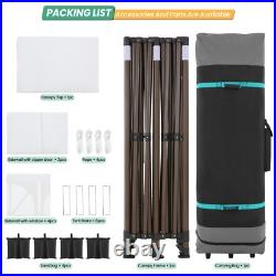 10x20 Pop Up Canopy Tent Commercial Heavy Duty Backyard Gazebo with 6 Sidewalls