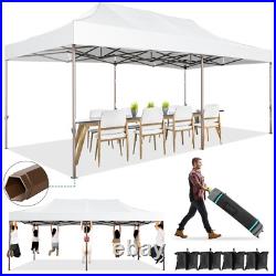 10x20 Pop-Up Canopy Tent Commercial Heavy Duty Waterproof Gazebo Thickened Frame