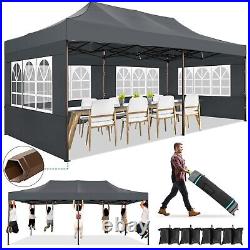10x20 Pop Up Canopy Tent Commercial Heavy Duty Waterproof Gazebo Thickened Frame