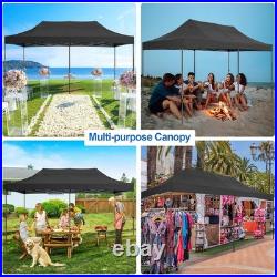 10x20 Pop Up Canopy Tent Commercial Heavy Duty Waterproof Gazebo Thickened Frame