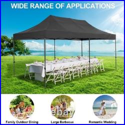 10x20 Pop Up Canopy Tent Commercial Heavy Duty Waterproof Gazebo Thickened Frame