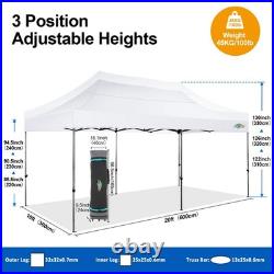 10x20 Pop Up Canopy Tent Commercial Heavy Duty Waterproof Gazebo Thickened Frame
