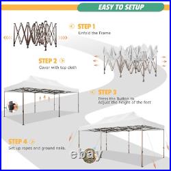 10x20 Pop-Up Canopy Tent Commercial Heavy Duty Waterproof Gazebo Thickened Frame