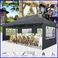 10x20 Pop Up Canopy Tent Commercial Heavy Duty Waterproof Gazebo Thickened Frame