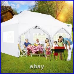 10x20 Pop Up Canopy Tent Commercial Heavy Duty Waterproof Gazebo Thickened Frame