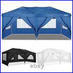 10x20' Pop Up Canopy Tent Party Wedding Outdoor Patio Gazebo + 6 Removable Walls