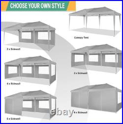 10x20 Pop Up Canopy Tent Portable Outdoor Shelter with Sidewalls, Waterproof