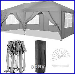 10x20 Pop Up Canopy Tent Waterproof Outdoor Garden Shelter Gazebo with6 Sidewalls