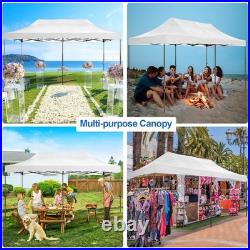 10x20 Pop Up Canopy Tent Waterproof UPF 50+ Heavy Duty Gazebo with 6 Sidewalls