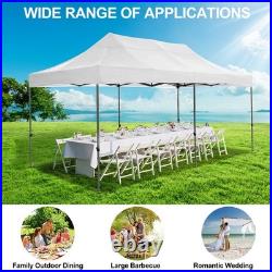 10x20 Pop Up Canopy Tent Waterproof UPF 50+ Heavy Duty Gazebo with 6 Sidewalls