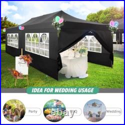 10x20 Pop Up Canopy Tent Waterproof UPF 50+ Heavy Duty Gazebo with 6 Sidewalls