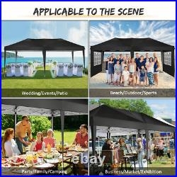 10x20 Pop Up Canopy Tent for Outdoor Patio Instant Shade Gazebo with 6 Sidewalls