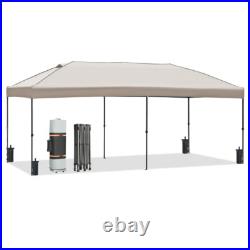 10x20 Pop Up Canopy with Sidewalls, Heavy Duty Wedding Party Tent w Wheeled Bag