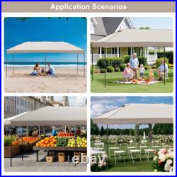 10x20 Pop Up Canopy with Sidewalls, Heavy Duty Wedding Party Tent w Wheeled Bag