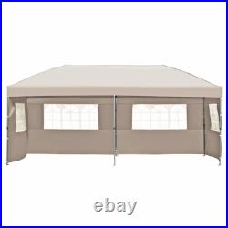 10x20 Pop Up Canopy with Sidewalls, Heavy Duty Wedding Party Tent w Wheeled Bag