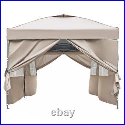 10x20 Pop Up Canopy with Sidewalls, Heavy Duty Wedding Party Tent w Wheeled Bag