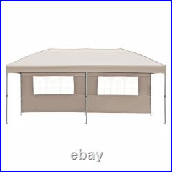 10x20 Pop Up Canopy with Sidewalls, Heavy Duty Wedding Party Tent w Wheeled Bag