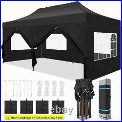 10x20 Pop up Canopy Heavy Duty Commercial Party Tent with 6 Removable Sidewalls