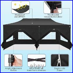 10x20 Pop up Canopy Heavy Duty Commercial Party Tent with 6 Removable Sidewalls