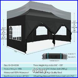 10x20 Pop up Canopy Heavy Duty Commercial Party Tent with 6 Removable Sidewalls