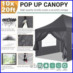 10x20 Pop up Canopy Heavy Duty Party Tent Outdoor Waterproof Commercial Gazebo
