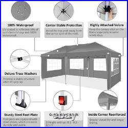 10x20 Pop up Canopy Heavy Duty Party Tent Outdoor Waterproof Commercial Gazebo
