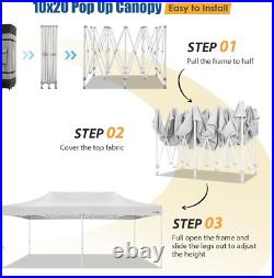 10x20 Pop up Canopy Heavy Duty Party Tent Outdoor Waterproof Commercial Gazebo\\