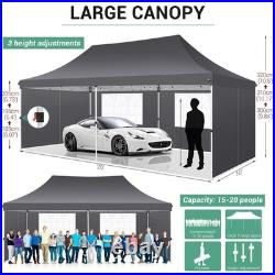 10x20 Pop up Canopy Heavy Duty Party Tent Outdoor Waterproof Commercial Gazebo