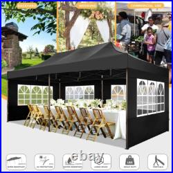 10x20 Pop up Canopy Tent Commercial Heavy Duty Gazebo Thickened Frame Adjustable