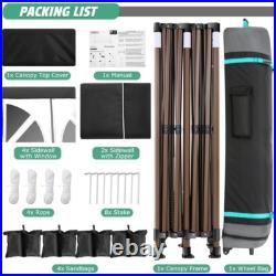 10x20 Pop up Canopy Tent Commercial Heavy Duty Gazebo Thickened Frame Adjustable