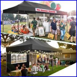 10x20 Pop up Canopy Tent Commercial Heavy Duty Gazebo Thickened Frame Adjustable