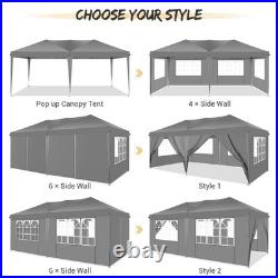 10x20 Pop up Canopy Tent Heavy Duty Commercial Gazebo Waterproof Instant Shelter