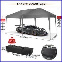 10x20 Pop up Canopy Tent Heavy Duty Commercial Gazebo Waterproof Instant Shelter