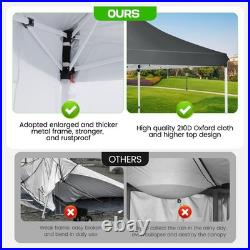 10x20 Pop up Canopy Tent Outdoor Waterproof Garden Party Gazebo with 4 Sandbags