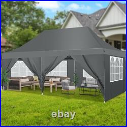 10x20 Pop up Canopy Tent Outdoor Waterproof Garden Party Gazebo with 4 Sandbags