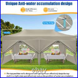 10x20 Pop up Canopy Tent for Parties, Heavy Duty Easy Setup Tent with 6 Sidew