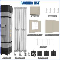 10x20 Pop up Canopy Tent for Parties, Heavy Duty Easy Setup Tent with 6 Sidew