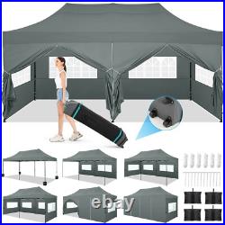 10x20 Pop up Canopy Waterproof Heavy Duty Tent Frame Thickened All Season Gazebo
